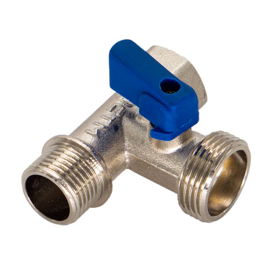 Кран шар 1/2”х3/4”x1/2” гшш, трехпроходной (CA3N1234) CTM