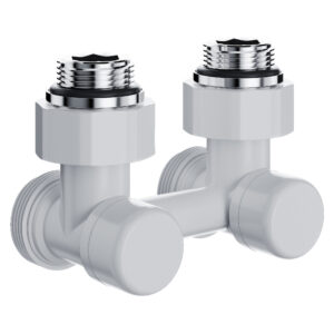 Узел нижнего подключения Royal Thermo Design угловой 1/2″х3/4″ EK (белый)