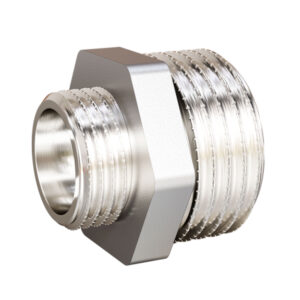 Ниппель латунный LD LD Pride DN50х40 (2″НР х 1 1/2″НР) лат никел бирк