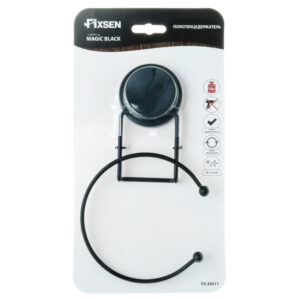 Полотенцедержатель кольцо FIXSEN Magic Black (FX-45011)