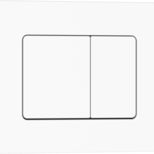 Кнопка смыва IBERICA BLANCA INOX-C нержавеющая сталь, белый матовый (IB.B011.001.000)