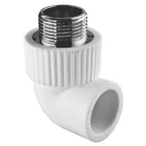 Угольник TEBO бел. PP-R комб. 25х1/2″ НР (20/120), арт. 030030606