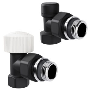 Набор термостатический угловой Royal Thermo Design 1/2″М30х1,5 (Черный)