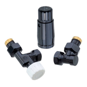 Комплект подключения SCHLOSSER STANDARD MINI 1/2″ осевой, Ral 9005, с термоголовкой MINI М30х1,5