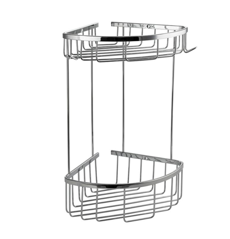 Полка 2-х ярусная угловая 180х250х350 нерж. сталь (75250) САНАКС
