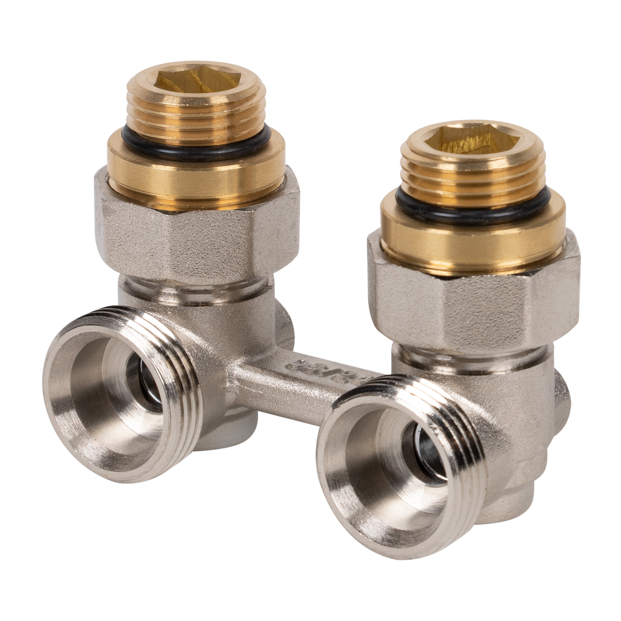 Узел нижнего подключения Royal Thermo угловой ½”х3/4″EK