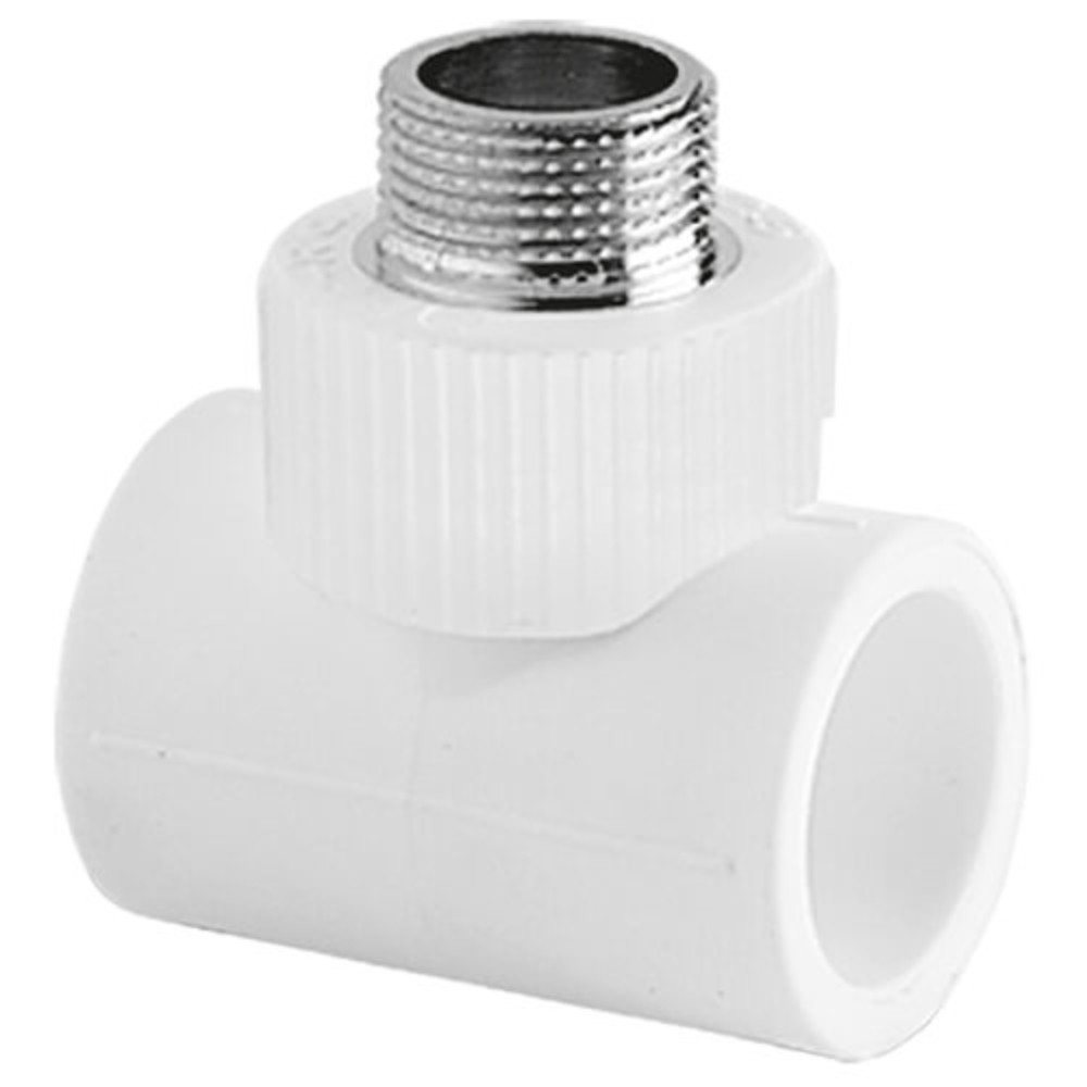 Тройник TEBO бел. PP-R комб. 25х3/4″ НР (10/80), арт. 030040506