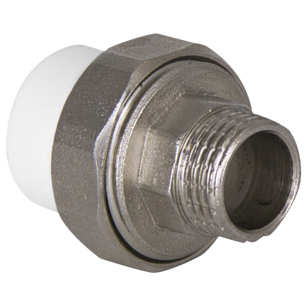 Муфта TEBO бел. PP-R комбин. разъемная (Американка) 25х1″ НР O-ring (10/100), арт. 015022106