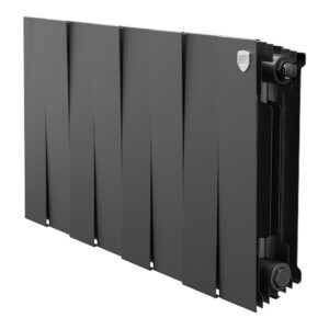 Радиатор биметаллический Royal Thermo PianoForte 300 Чёрный – 8 секц.