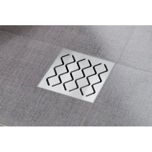 Трап д= 50 горизонтальный пласт, решетка нерж 105х105,SN501,105х105/50-stainless (X01435) RAVAK