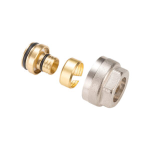 Фитинг MVI обжимной для полиэтиленовой и металполимерной трубы 16х2,2х1/2″ под евроконус