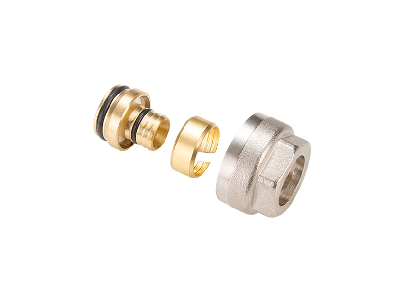 Фитинг MVI обжимной для полиэтиленовой и металполимерной трубы 16х2,2х1/2″ под евроконус