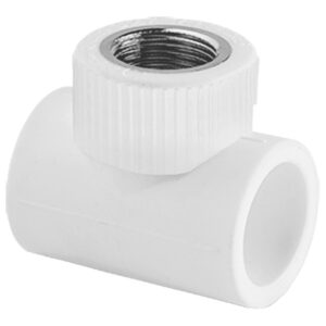 Тройник TEBO бел. PP-R комб. 25х3/4″ ВР (10/80), арт. 030040306