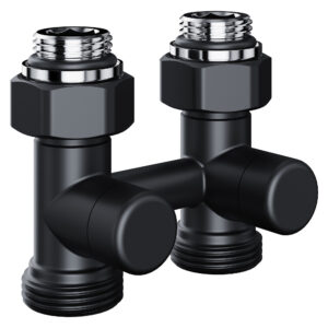 Узел нижнего подключения Royal Thermo Design прямой 1/2″х3/4″ EK (черный)