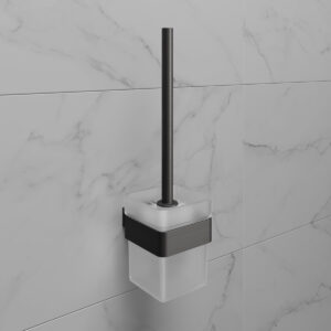Ершик для унитаза SMOOTH LINE с держателем, графит