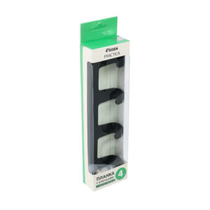 Планка 4 крючка Fixsen, FX-805B-4, черный