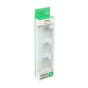 Планка 4 крючка Fixsen, FX-805W-4, белый