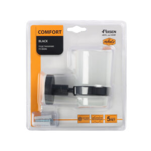 Подстаканник одинарный черный FIXSEN Comfort Black (FX-86006)