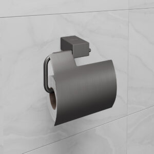 Держатель для туалетной бумаги SMOOTH LINE с крышкой, графит