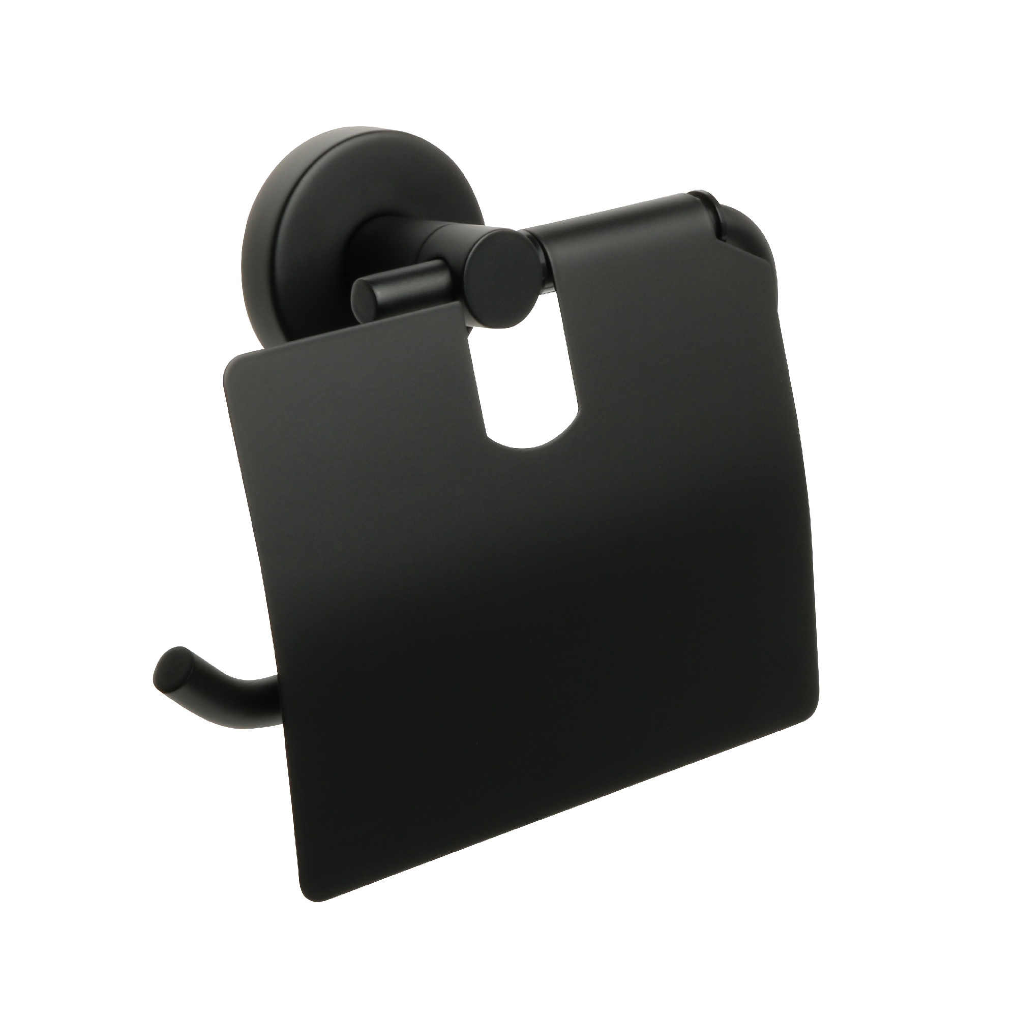 Бумагодержатель с крышкой черный FIXSEN Comfort Black (FX-86010)