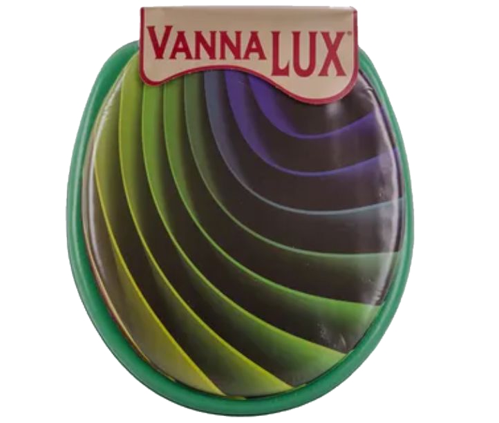 Сиденье для унитаза мягкое, зеленое с рисунком ОКЕАН/Vanna Lux