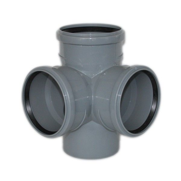 Крестовина 2х пл. д=110х110 канализ. PRO AQUA