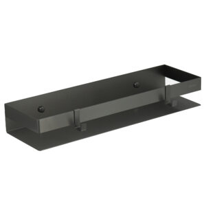 Полка для душа прямая 400 мм LEMARK SHELF LINE из нерж. стали с крючками, графит