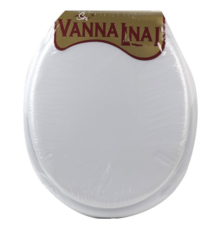 Сиденье для унитаза мягкое, белое ОКЕАН/Vanna Lux