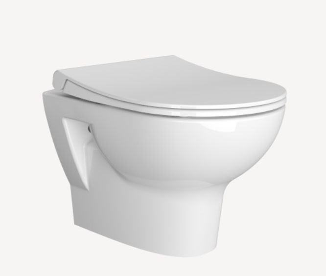 Унитаз подвесной Zentrum, безободковый тонкое сид.микролифт(5795B003-6077)Vitra