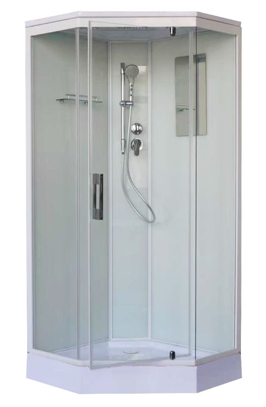Душевая кабина 900х900х2150 прозр/бел стекло, низкий поддон PB 999
