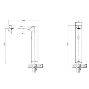 Project Смеситель для раковины монолитный бесконтактный (сенсорный), LM, LM4660CE