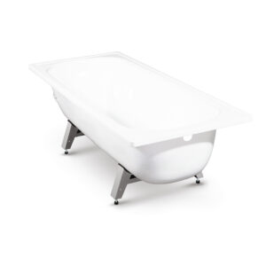ANTIKA Ванна стальная 120x70x40 cм. с опорной подставкой, с рантом, белая орхидея, ВИЗ