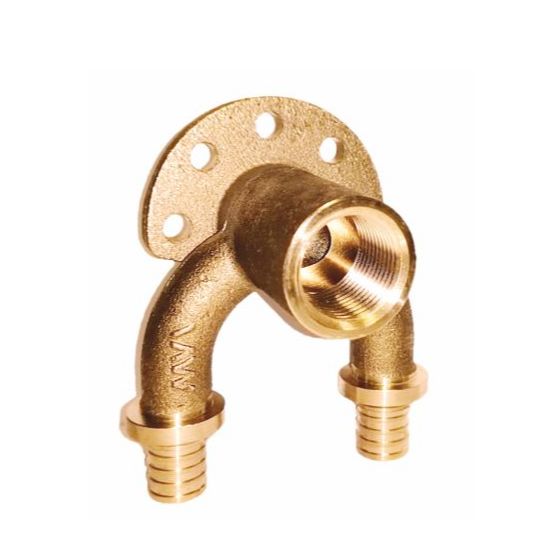 Колено настенное двойное 16×1/2 x16 (SF.635.040404) MVI