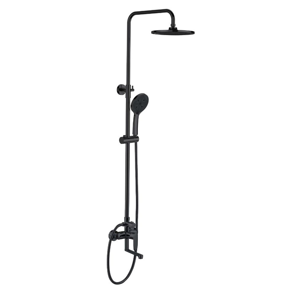 Смеситель для душа, с жесткой стойкой Lagos Black (ST205LGBL) ESKO