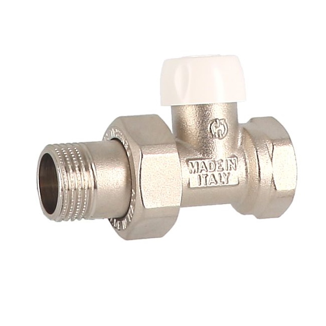 Клапан настроечный запорный для радиатора прямой 1/2х3/4ЕК Hoobs (HB-400A)