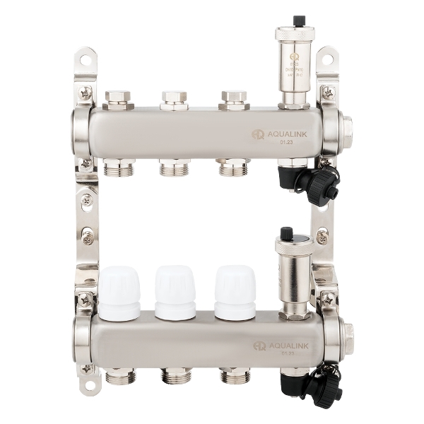 Коллекторная группа нерж в сборе 1 x 3 вых ЕК 3/4 (02801) Aqualink
