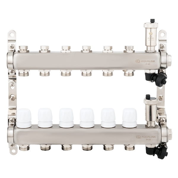 Коллекторная группа нерж в сборе 1 x 6 вых ЕК 3/4 (02804) Aqualink