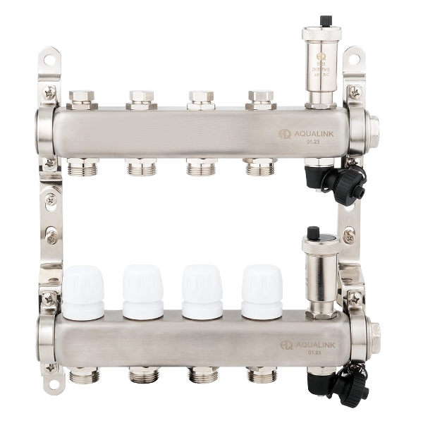 Коллекторная группа нерж в сборе 1 x 4 вых ЕК 3/4 (02802) Aqualink