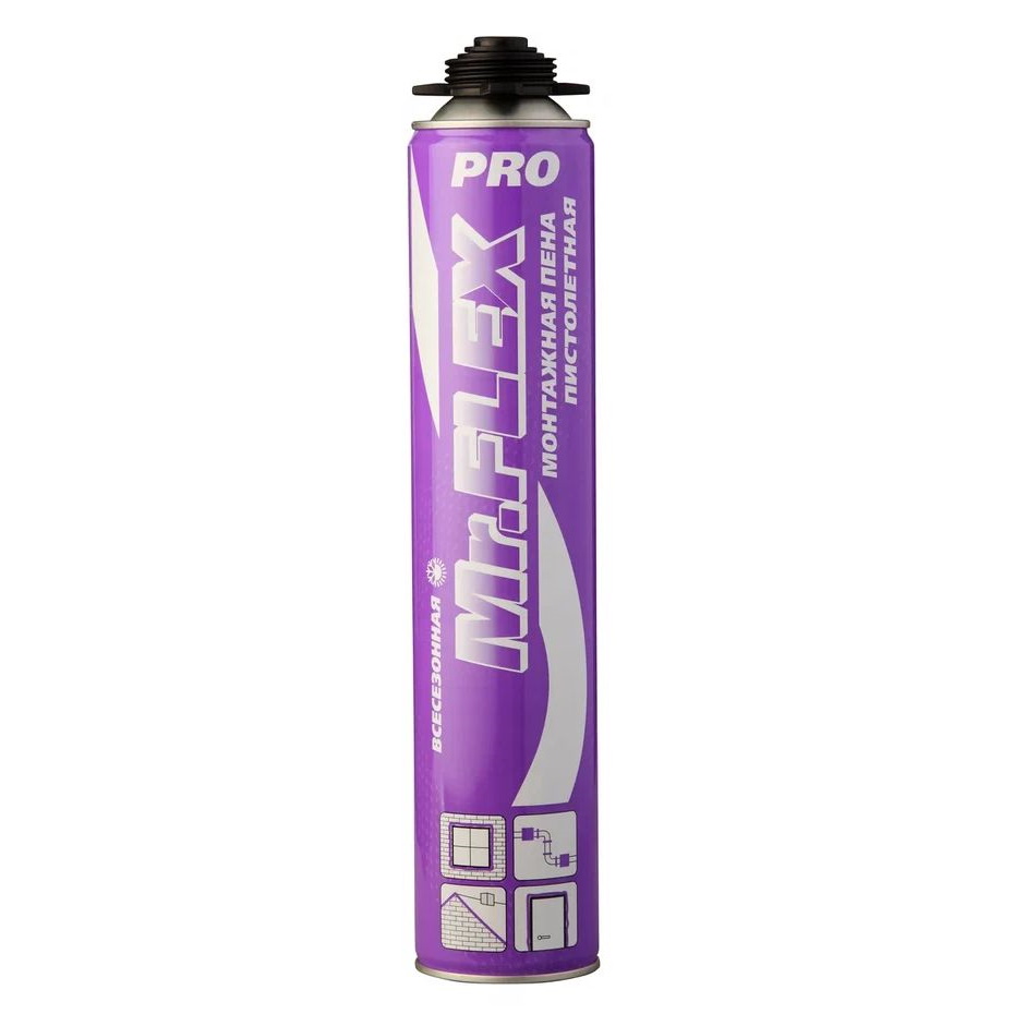 Пена монтажная MasterTeks MR FLEX PRO всесезонная 590гр