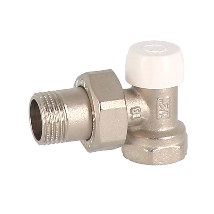 Клапан настроечный запорный для радиатора угловой 1/2 Hoobs (HB-490A)