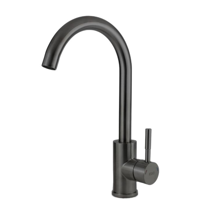 Смеситель для кухни однорычажный, высокий излив, Кухня/Kitchen, графит (K4GM) ESKO