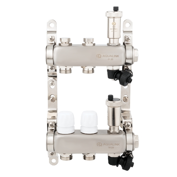 Коллекторная группа нерж в сборе 1 x 2 вых ЕК 3/4 (02800) Aqualink