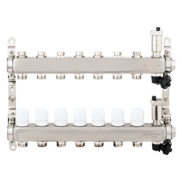 Коллекторная группа нерж в сборе 1 x 7 вых ЕК 3/4 (02805) Aqualink