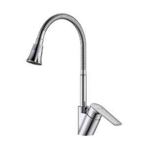 Смеситель DECOROOM DR27024 для кухни с гибким поворотным изливом