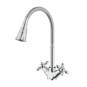 Смеситель DECOROOM DR53021 для кухни с гибким поворотным изливом