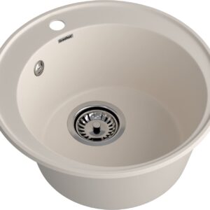 GranFest QUARZ (ECO-08) Мойка чаша D=480мм (белый)