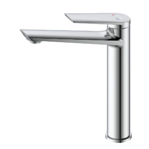 Смеситель DECOROOM DR24013 для умывальника высокий монолитный