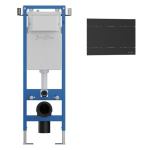 Комплект Инсталляция Iberica Blanca Lavado Mini IBLAV4 + Кнопка A-Delado IBADEL4 цвет матовый черный