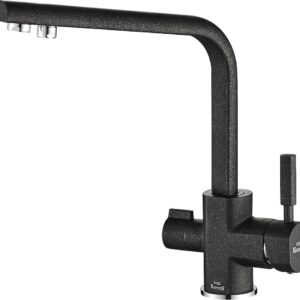 Смеситель для кухни Steel Hammer SH 909 Black Cr гранит, рычажный