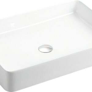 Накладная раковина Weltwasser WW Elbach 2174 60 глянцевая белая, прямоугольная, фаянс